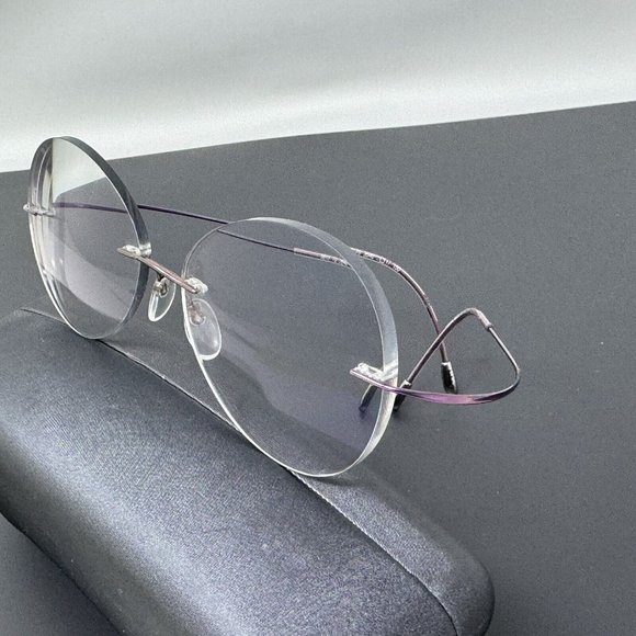 Silhouette Eyeglasses 5515 70 3540 Titan Purple Rimless Frame Austria 48[]19 140 - Picture 4 of 15